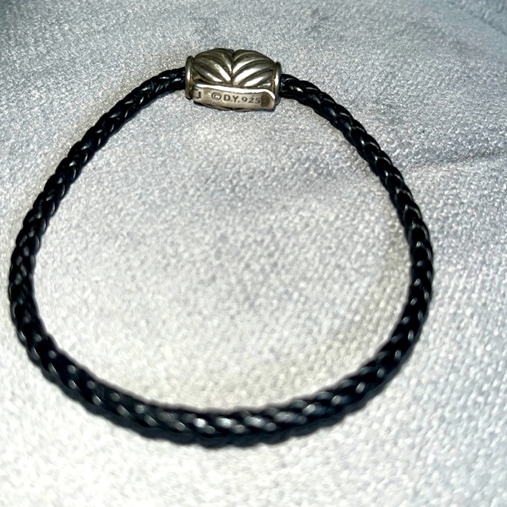 Authentic David Yurman black rope bracelet